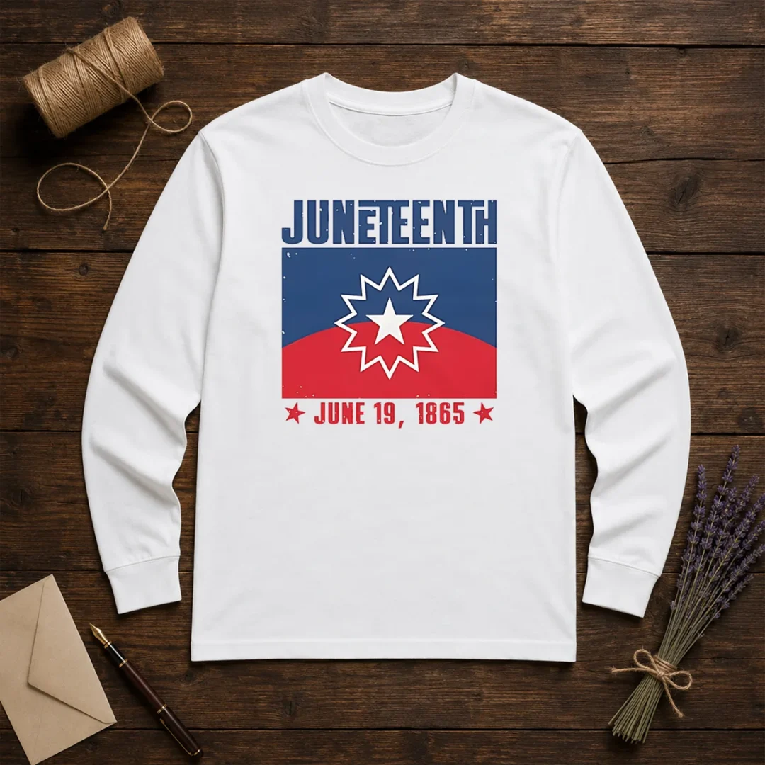 pretty-juneteenth-red-white-blue-freedom-flag-1865-emancipation-day-long-sleeve-shirt Pretty Juneteenth Red White Blue Freedom Flag 1865 Emancipation Day Long Sleeve Shirt