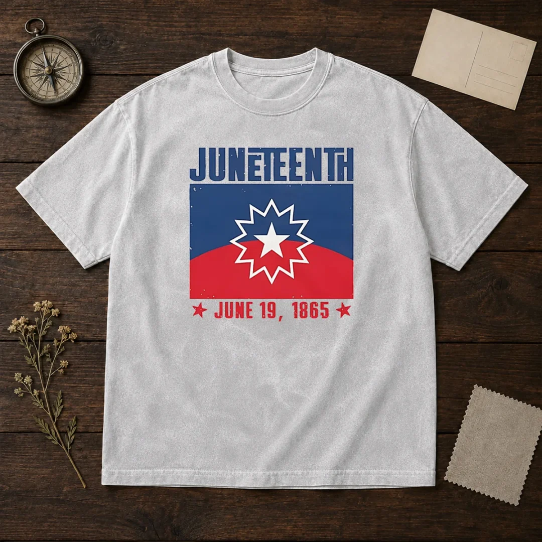 pretty-juneteenth-red-white-blue-freedom-flag-1865-emancipation-day-washed-t-shirt Pretty Juneteenth Red White Blue Freedom Flag 1865 Emancipation Day design on a soft washed t shirt