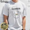 Pretty Just A California Girl Living In A Tennessee World Tennessee State t shirt featuring bold text on a comfortable cotton tee