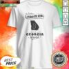 Pretty Just A Jersey Girl In A Georgia World shirt optimized, short sleeve cotton tee with bold text design