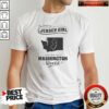 Pretty Just A Jersey Girl In A Washington World Map State Outline shirt optimized for clear view of graphic on a casual short sleeve t-shirt