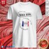 Pretty Just An Iowa Girl Living In An Oregon World Iowa Oregon Map shirt optimized for showcasing the design.