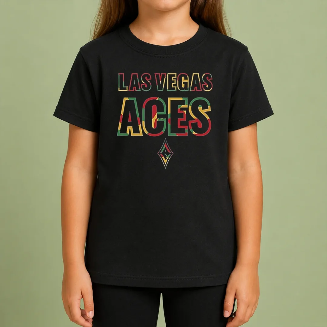 Pretty Las Vegas Aces Juneteenth Logo Kids T Shirt Pretty Las Vegas Aces Juneteenth Logo Kids T-Shirt