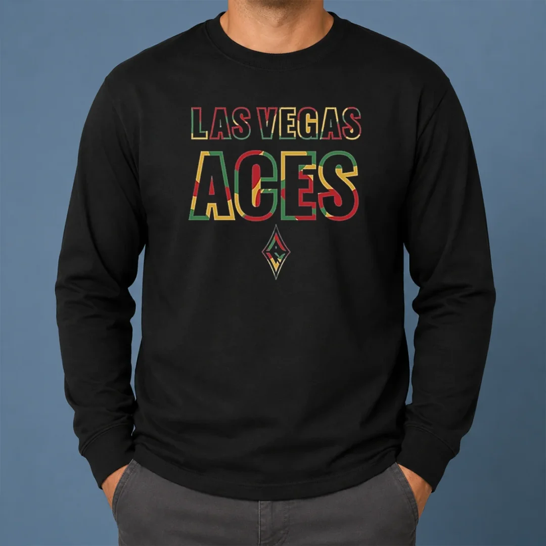 Pretty Las Vegas Aces Juneteenth Logo Long Sleeve Shirt Pretty Las Vegas Aces Juneteenth Logo Long Sleeve Shirt