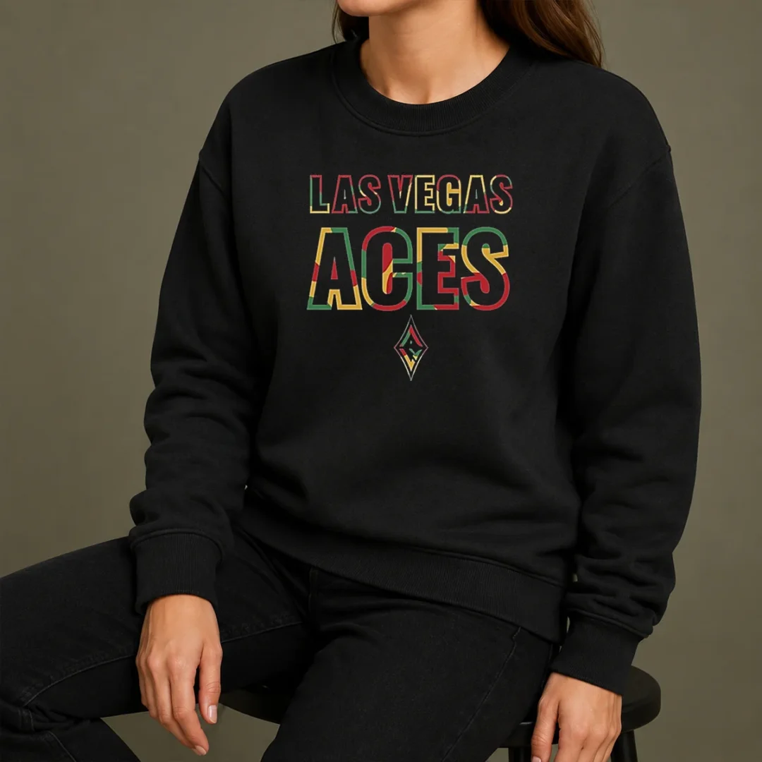 Pretty Las Vegas Aces Juneteenth Logo Sweater Pretty Las Vegas Aces Juneteenth Logo Sweater