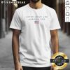 Pretty Loves Jesus And America Too American Flag Design Graphic Cotton Shirt displayed on a neutral background