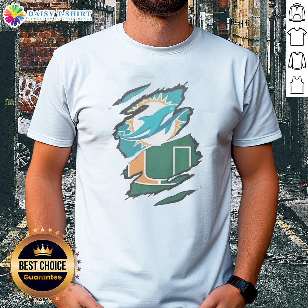 pretty-miami-dolphins-and-miami-hurricanes-ripped-logo-design-apparel-shirt Pretty Miami Dolphins And Miami Hurricanes Ripped Logo Design Apparel Shirt displayed on a neutral background