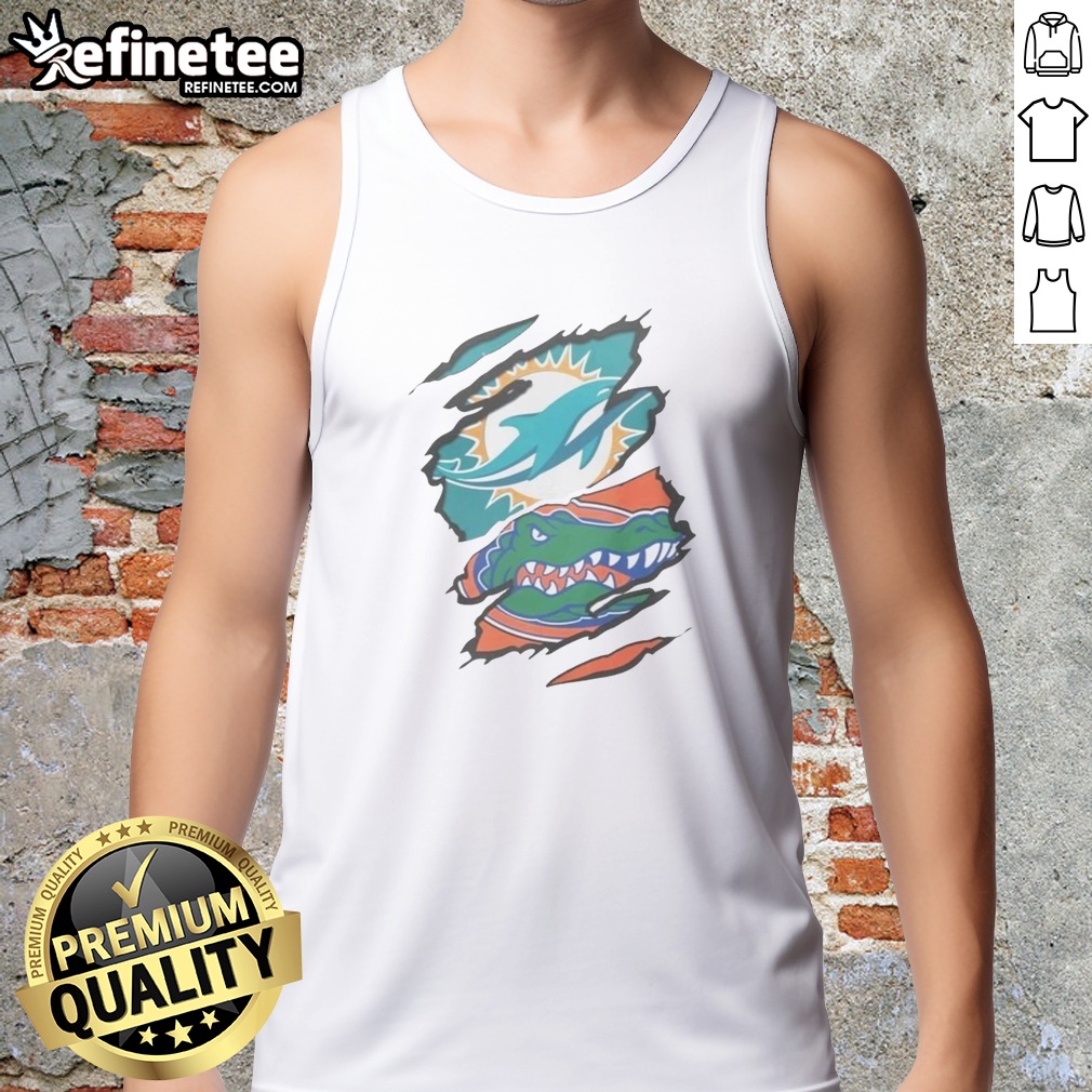 pretty-miami-dolphins-florida-gators-ripped-skin-effect-nfl-ncaa-sport-tank-top Pretty Miami Dolphins Florida Gators Ripped Skin Effect NFL NCAA Sport tank top featuring a unique ripped skin design.