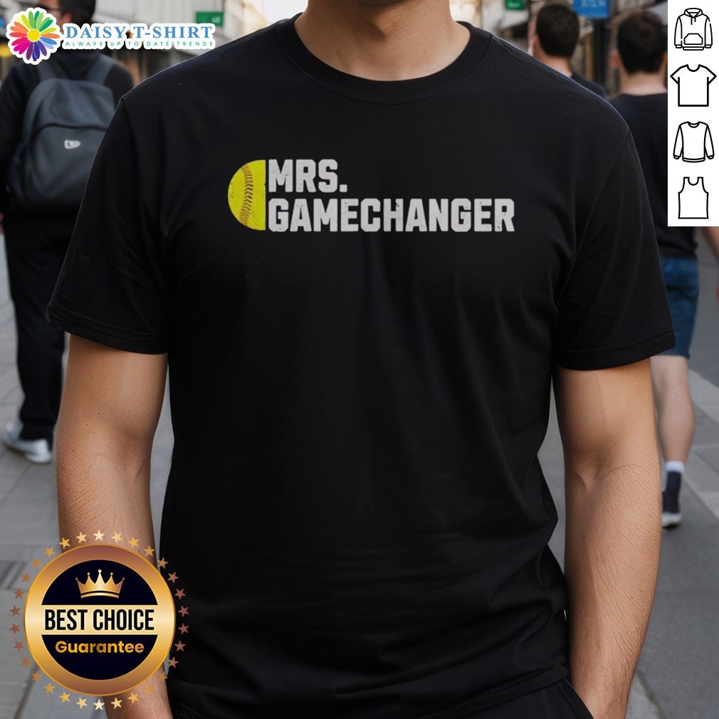 Pretty Mrs Gamechanger Softball Baseball Sports Enthusiast Athlete Lover Fitness Shirt Pretty Mrs Gamechanger Softball Baseball Sports Enthusiast Athlete Lover Fitness Shirt displayed on a neutral background.