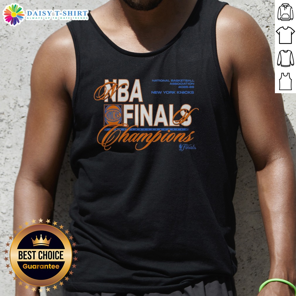 Pretty New York Knicks 2025 2026 NBA Finals Champions National Basketball Association Tank Top Pretty New York Knicks 2025 2026 NBA Finals Champions National Basketball Association Tank Top in white with bold team graphics