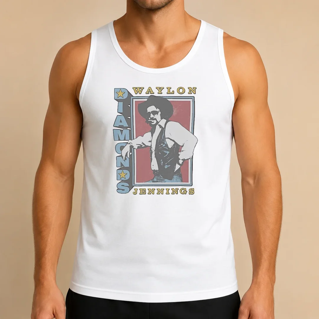 pretty-nice-waylon-jennings-diamonds-ringer-tank-top Pretty Nice Waylon Jennings Diamonds Ringer Tank Top