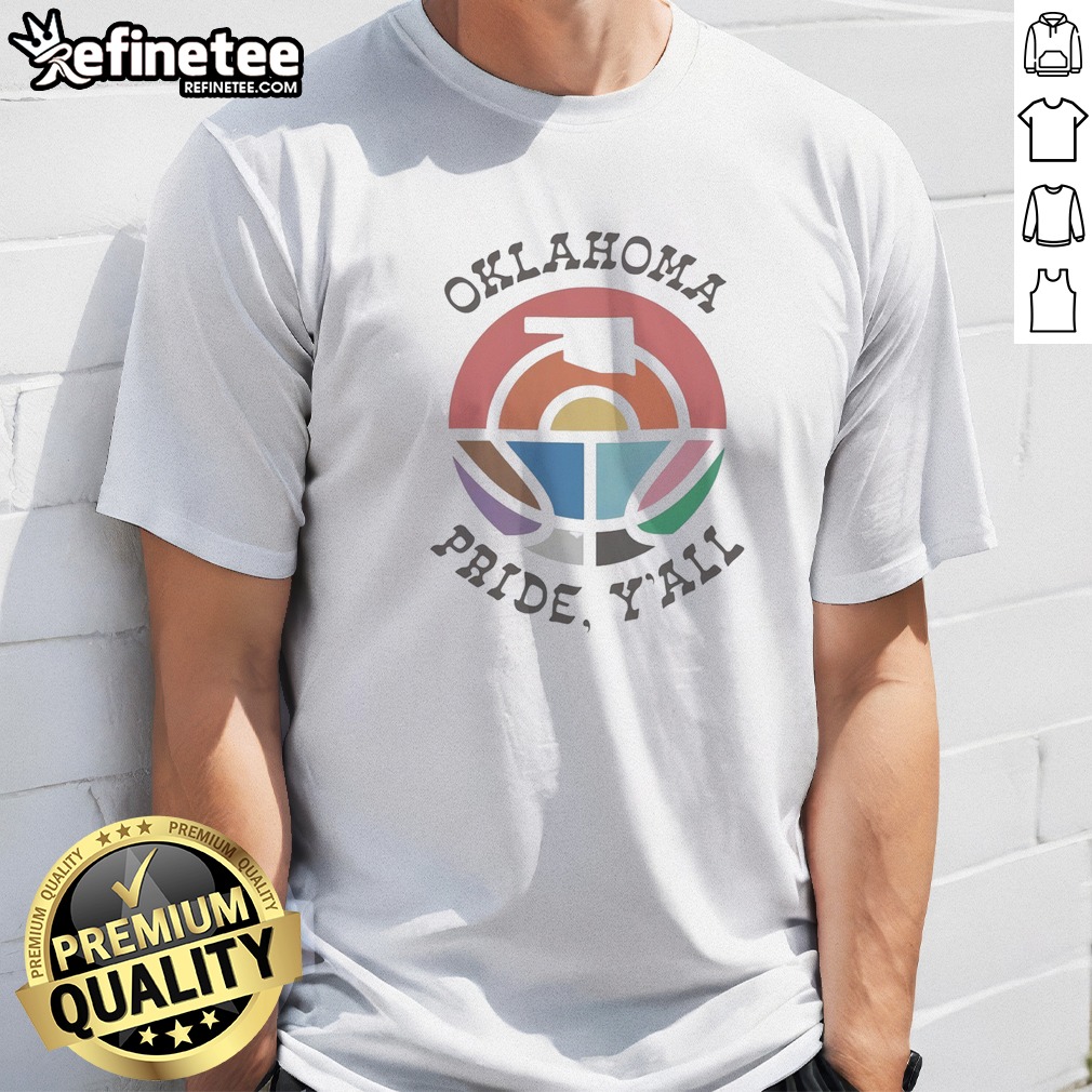 pretty-oklahoma-pride-yall-rainbow-state-map-logo-pride-month-retro-basketball-t-shirt-1 Pretty Oklahoma Pride Yall Rainbow State Map Logo Pride Month Retro Basketball t shirt featuring vibrant rainbow colors.