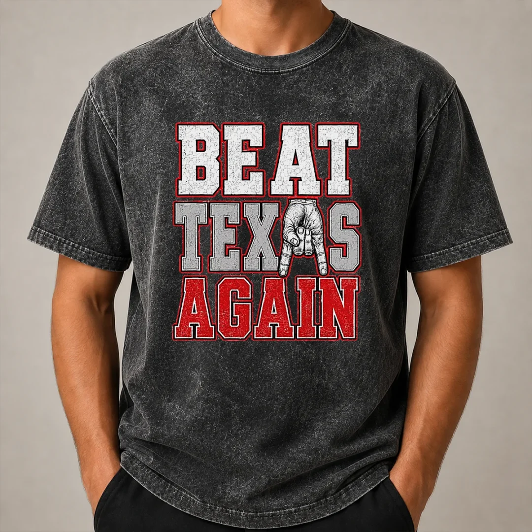Pretty Oklahoma Sooners Beat Texas Again College Football Washed T Shirt Pretty Oklahoma Sooners Beat Texas Again College Football Washed T Shirt in soft fabric with vintage look