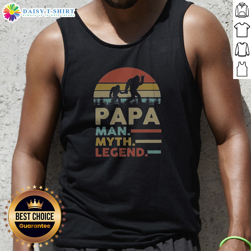 pretty-papa-man-myth-legend-bigfoot-tank-top Pretty Papa Man Myth Legend Bigfoot Tank Top