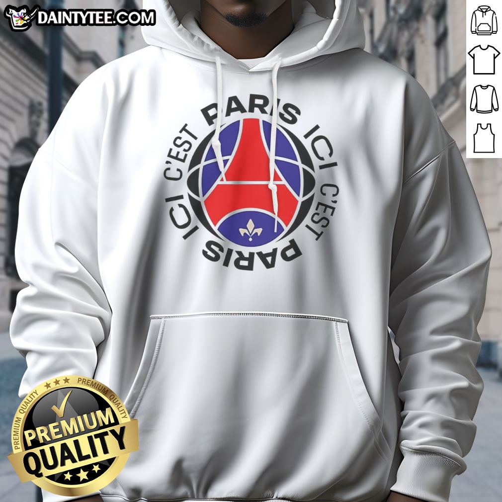 pretty-paris-saint-germain-football-club-ici-c-est-paris-hoodie Pretty Paris Saint Germain Football Club Ici C'Est Paris Hoodie displayed on a clean background