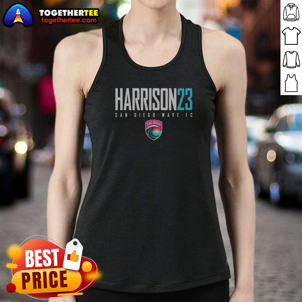 Pretty San Diego Wave FC Harrison 23 San Diego Wave FC Soccer Team Tank Top Pretty San Diego Wave FC Harrison 23 San Diego Wave FC Soccer Team Tank Top in vibrant colors