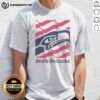 Pretty Seattle Seahawks American Heritage Wordmark Shirt displayed on a neutral background, perfect for fans.