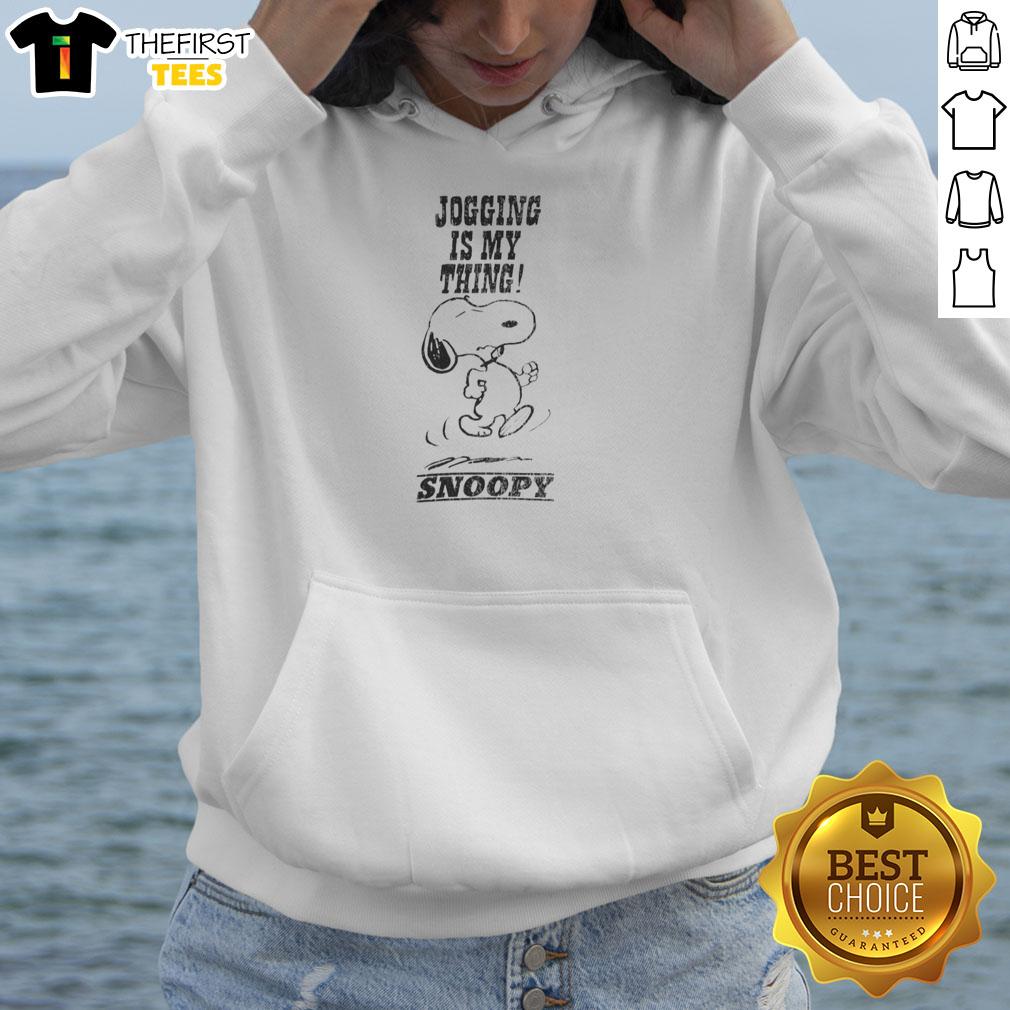 pretty-snoopy-jogging-is-my-thing-washed-hoodie Alt Text: Pretty Snoopy jogging hoodie in washed style, perfect for casual wear and active lifestyles.