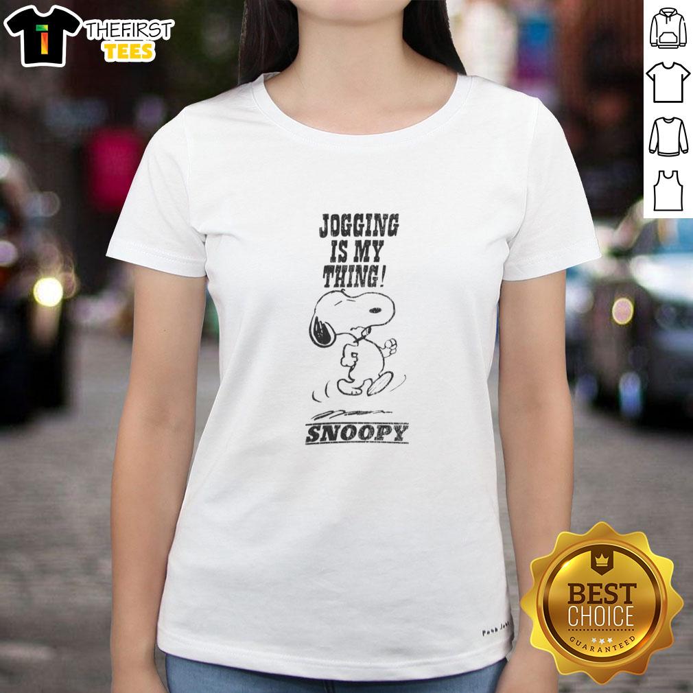 pretty-snoopy-jogging-is-my-thing-washed-ladies-tee Pretty Snoopy jogging is my thing washed ladies tee featuring a vibrant Snoopy design, perfect for casual wear.