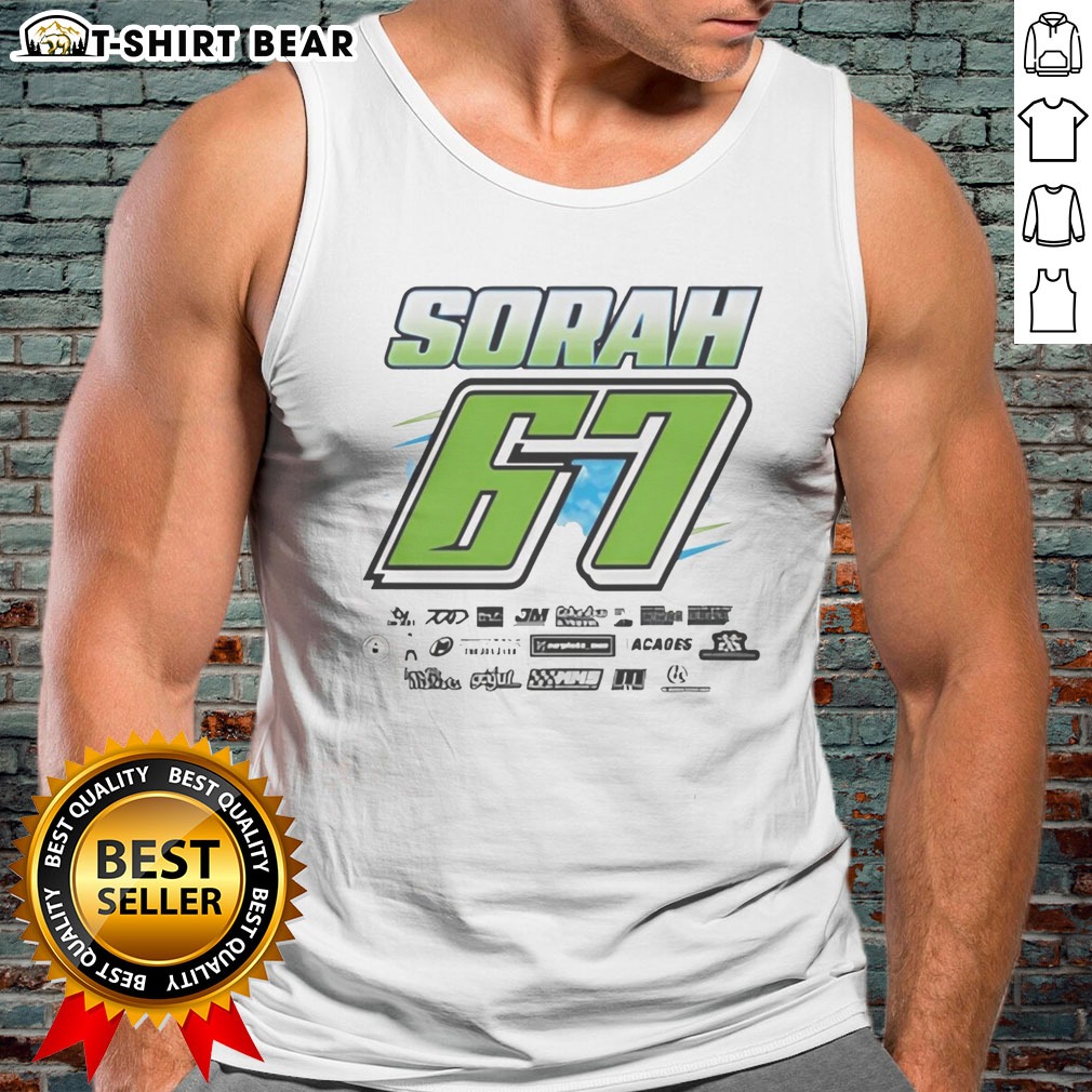 pretty-sorah-67-race-car-driver-motorsports-fan-speedway-auto-racing-enthusiast-apparel-tank-top Pretty Sorah 67 Race Car Driver Motorsports Fan Speedway Auto Racing Enthusiast Apparel Tank top displayed on a model
