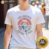 Pretty To Oklahoma Pride Yall Rainbow State Map Logo Pride Month Retro Basketball Shirt on white background