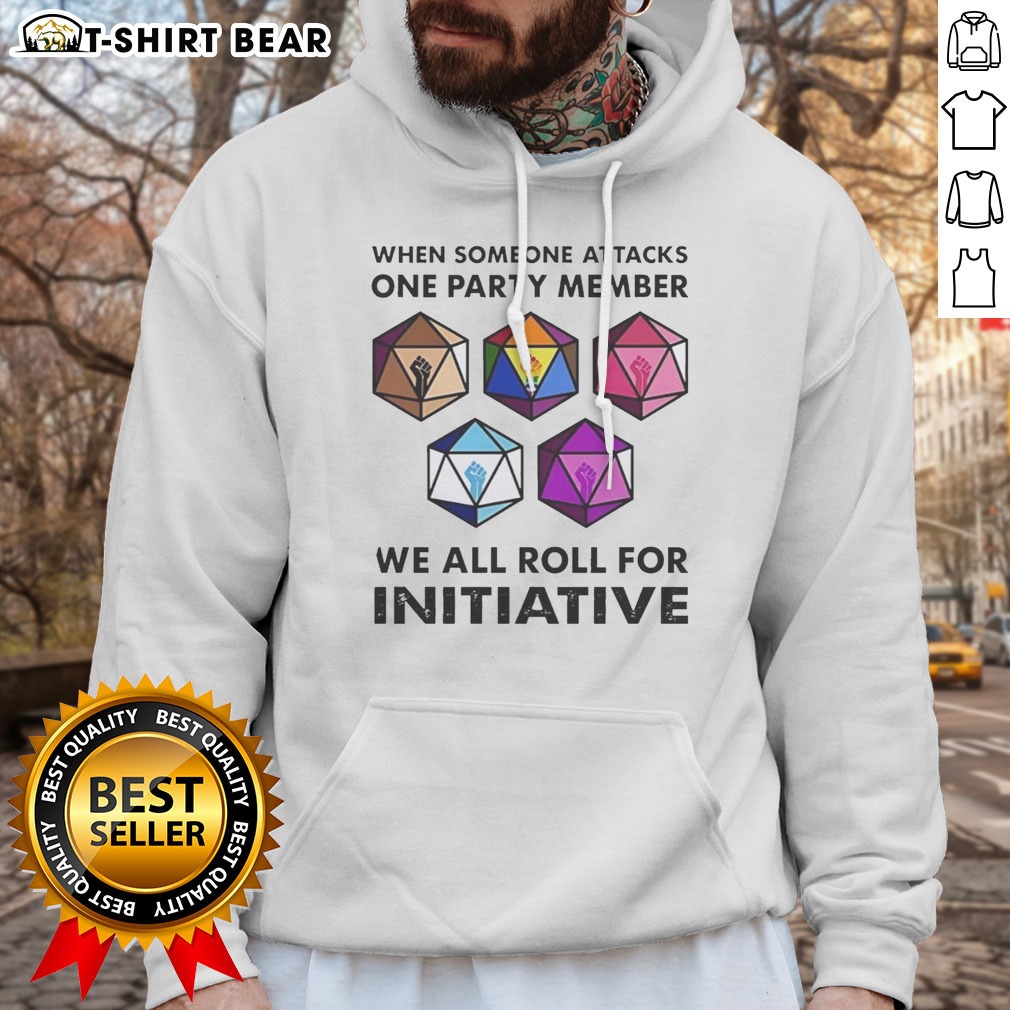 Pretty When Someone Attacks One Party Member We All Roll For Initiative Retro Hoodie Pretty When Someone Attacks One Party Member We All Roll For Initiative Retro Hoodie displayed on a neutral background.