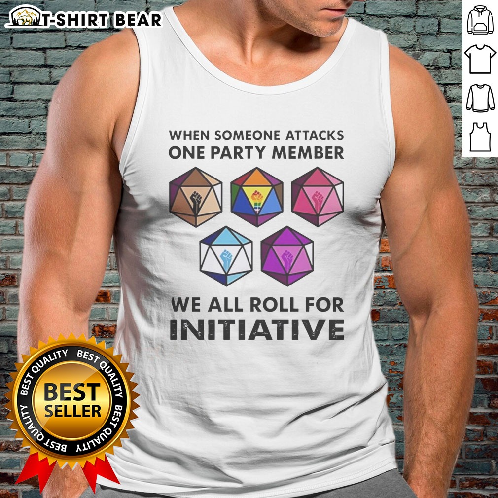 Pretty When Someone Attacks One Party Member We All Roll For Initiative Retro Tank Top Pretty When Someone Attacks One Party Member We All Roll For Initiative Retro Tank top featuring a vintage graphic design.