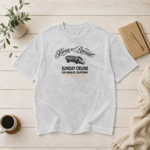 Official Sunday Cruise Los Angeles California One Block At A Time Washed T-Shirt