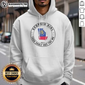 Hot Georgia Girl Thou Shalt Not Try Me Mood 24 7 Map Hoodie in a vibrant design suitable for casual wear.