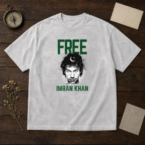 Top Free Imran Khan Cricket Washed T Shirt in soft cotton fabric with a vintage washed look