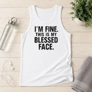 Good I'M Fine This Is My Blessed Face Tank Top