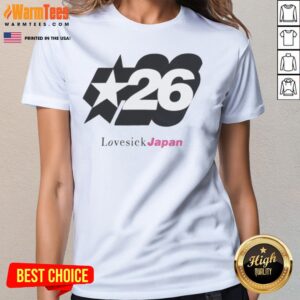 Premium Lovesick Japan 26 Star ladies tee featuring a unique design and comfortable fit.