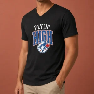 Hot Toronto Blue Jays Flyin High Logo V-Neck Shirt