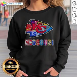 Nice MO Chiefs Royals Cardinals Blues Sporting Arrowhead Logo Sweatshirt in vibrant colors