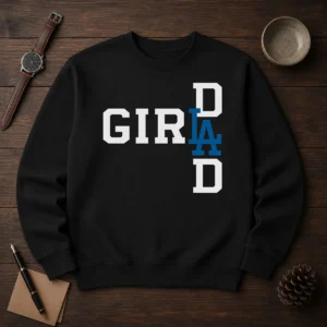 Pretty Los Angeles Dodgers LA Girl Dad Sweater
