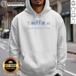 Funny Salted Butter Grade Aa Hoodie featuring a playful graphic design and cozy fit.
