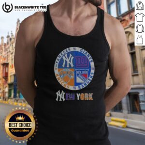 Original Hot New York Yankees Knicks Rangers Giants 4 Teams Sports Logo Tank Top