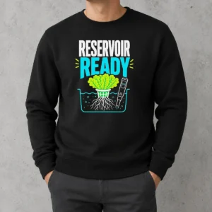 Nice Reservoir Ready Hydroponic Lettuce Sweater in soft fabric with vibrant green print on front