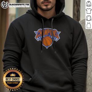 Premium New York Knicks NBA Champions Basketball Classic Logo Hoodie in navy blue with front logo print