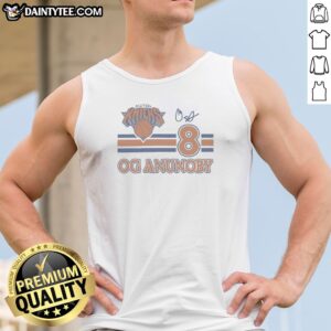 Funny Og Anunoby New York Knicks 8 Signature Logo Tank Top