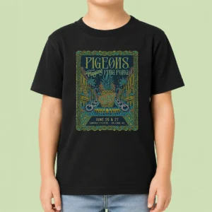 Good Pigeons Playing Ping Pong 6 26 6 27 2026 Raleigh NC Poster Kids T-Shirt