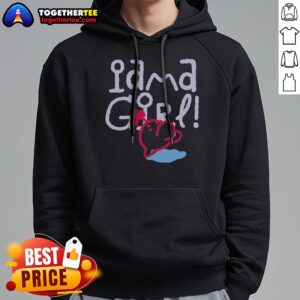 Official Mr Saturn Earthbound And Mother 3 I Am A Girl Hoodie showing front view with bold graphic print