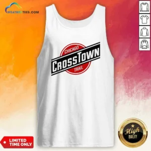 Original Chicago Crosstown Trail City Hiking Urban Route Path Outdoors Transit Map Tank Top