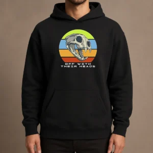 Nice With Their Heads The Crypt Denver Co 2026 Hoodie in charcoal gray, front view with drawstring hood and kangaroo pocket