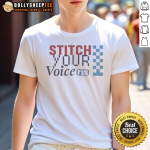 Hot Stitch Your Voice Checkered Flag Retro Shirt featuring a vibrant checkered design and comfortable fit.