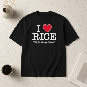 Nice Ben Rice I Love Rice Vote For Benny Barrels New York Yankees Baseball Shirt t shirt in white, front view