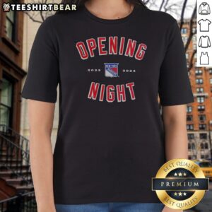 Nice New York Rangers Opening Night 2023 2024 Ladies Shirt featuring team colors and logo