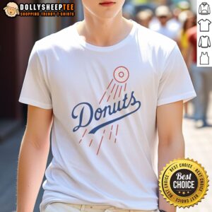 Nice Donuts MLB Style Logo Shirt featuring a classic baseball-inspired donut graphic on a comfortable cotton tee