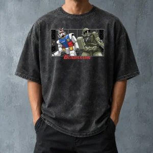 Pretty Gundaaamn Gundam Damn Meme Washed T-Shirt