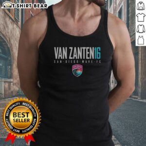 Pretty San Diego Wave FC Van Zanten 16 Player Logo Design NWSL Soccer Tank Top showcasing vibrant team spirit.